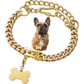 Dog Collar for Medium Large Dogs (18 Inch, Yellow)