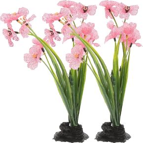 minkissy 2pcs Aquarium Landscaping Pond Decor Realistic Aquarium Plant Aquarium Supply Desktop Aquarium Planta Artificial Aquatic Plant Models Tablescape Decor Plastic Tank Fish Skin