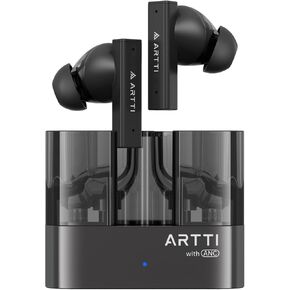 سماعات أذن بلوتوث ARTTI AR03 سماعات أذن لاسلكية حقيقية مع خاصية إلغاء الضوضاء النشطة بلوتوث 5.3 في الأذن مع حافظة شحن لأجهزة الكمبيوتر المحمول اللوحية وهواتف Android/iOS