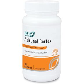 Klaire Labs Adrenal Cortex 250 mg - Adrenal Support Supplements for Cortisol Management Support - Help Support Healthy Adrenal Function for Women & Men - Gluten-Free, Hypoallergenic (120 Capsules)