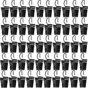 Curtain Rings with Clips, Window Clip Rings Curtain Hooks Hangers Clip Rings for Hanging Drapery Drapes Bows, 1.26 Inch Diameter Silver 40 Pcs in Saudi Arabia