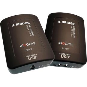 U-Bridge by INOGENI, USB 2.0 Extender with Flexible Power, for Video Cameras and Any USB 2.0 Peripheral, Reliable Long-Distance USB Extension to Maintain Video up to 100 m /330 ft.