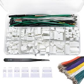 طقم موصل 180 قطعة JST XH 2.54 مم، موصل 2/3/4/5/6/7Pin، قابس ذكر وموصل مقبس أنثى مع 90 قطعة 28AWG كابل مجعد مسبقًا ممتاز in Kuwait