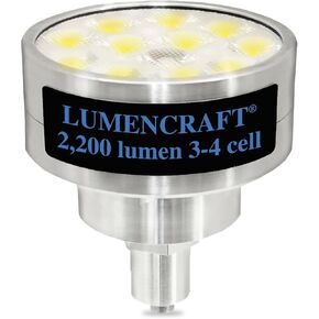 LED Conversion Kit Compatible/Replacement for Maglite Flashlight - 2200 Lumen Fits 3-4 D Cell - High Power Upgrade for Maglight with 12x LED Emitters