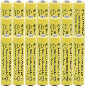 1.2v AAA NiCd 600mAh Triple A Rechargeable Battery Cell for Solar Lights Garden Lamp (20 Pack AAA)