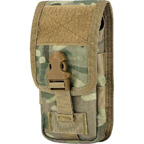 IronSeals Tactical Phone Pouch Compact Molle Belt Waist Pack for iPhone 15 Pro Max/15 Plus/15 Pro/14 Pro Max/14 Plus/13 Pro Max/13 Pro/13/12 Pro Max, Size L
