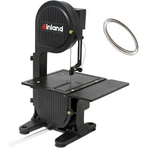 Inland Craft DB-100 Tabletop Band Saw Machine | Cuts Glass Stone Wood Metals Plastics | Includes THREE Band Saw Blades