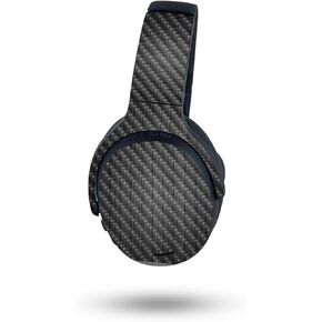 MightySkins Carbon Fiber Skin Compatible with Skullcandy Crusher ANC 2 - Black Wood | Protective, Durable Textured Carbon Fiber Finish | Easy to Apply