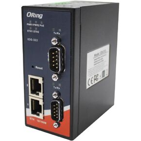 IDS-322 Serial-to-Ethernet Modbus Gateway, 2 10/100 Ethernet, 2 RS232/422/485, DB9