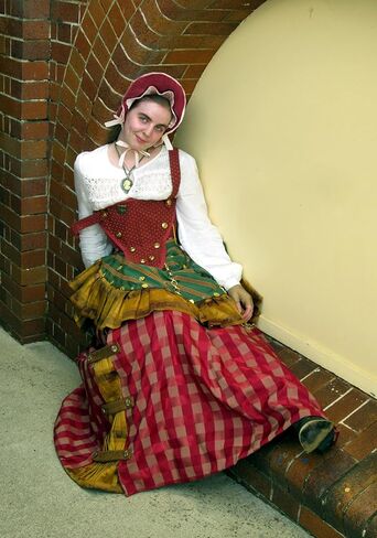 FURPHI Victorian Bonnet Colonial Pioneer Hat with Lace Tea Party Costume Sun Cap for Women in Kuwait