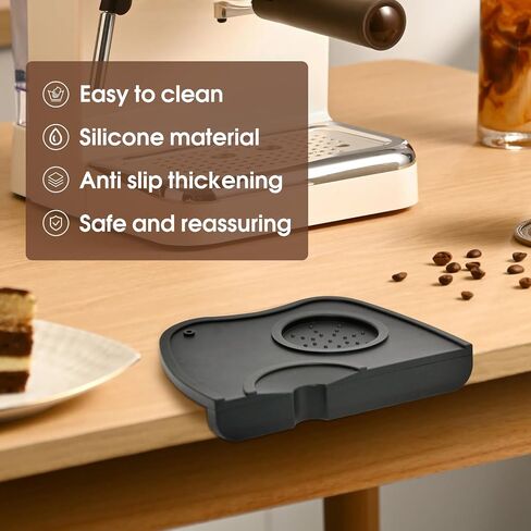 Silicone Gel Coffee Tamper Mat, Espresso Silicone Mat 6.9 in X 4.9 in, Silicone Tamping Pad for Barista Tool Home Kitchen Bar Coffee Shop in Saudi Arabia