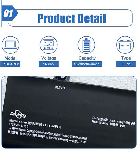 Dentsing L18C4PF3 Laptop Battery Compatible with Lenovo Ideapad C340-14API C340-14IML C340-14IWL S540-14API S540-14IML S540-14IWL Flex-14IML Flex-14IWL Series L18C4PF3 5B10T09081 L18M4PF3 L18M4PF4 in Kuwait