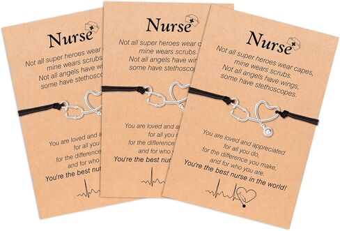 ykzomp 1/3pcs أساور سماعة الطبيب ممرضة، هدايا ممرضة RN هدايا للممرضات الممارسين للنساء، هدايا مدرسة طالب التمريض in Kuwait