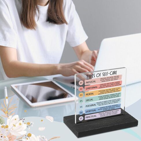 Note to Self Decor Sign, Mental Health Therapy Office Motivational Decor Gifts for Women Men Employees Coworkers School Psychologist Counselor Negative Thoughts Decorative Signs Plaques GXX60 in Kuwait