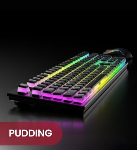 مجموعة أغطية مفاتيح بودنغ HKG | مجموعة Doubleshot PBT Keycap | مجموعة مفاتيح ملف تعريف OEM كاملة 112 | تخطيط ANSI الأمريكي | للوحة المفاتيح الميكانيكية | متوافق مع Cherry MX، Gateron، Kailh، Outemu | أسود in Saudi Arabia
