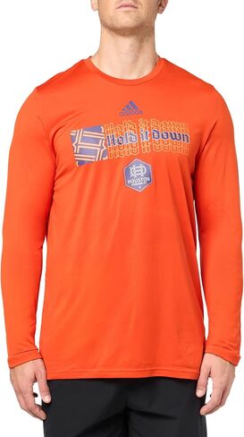 adidas Men's Houston Dynamo Long Sleeve Pre-Game T-Shirt in Saudi Arabia