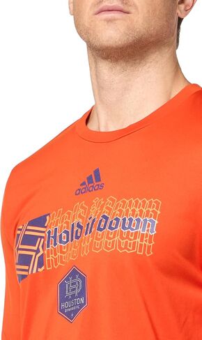 adidas Men's Houston Dynamo Long Sleeve Pre-Game T-Shirt in Saudi Arabia