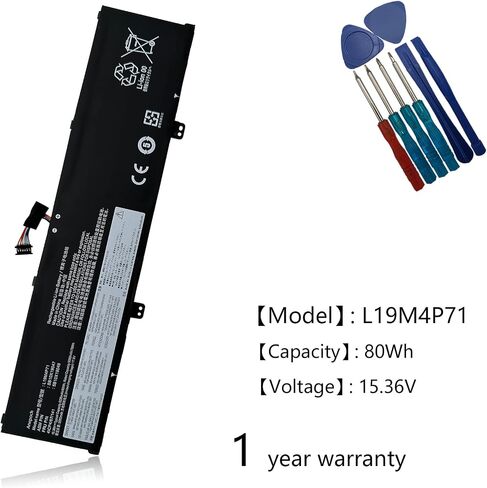 استبدال بطارية الكمبيوتر المحمول L19M4P71 لجهاز Lenovo ThinkPad X1 Extreme P1 الجيل الثالث من سلسلة الكمبيوتر المحمول L19C4P71 5B10X19048 5B10X19050 5B10X19047 5B10X19049 15.36V 80Wh 5235mAh in Saudi Arabia