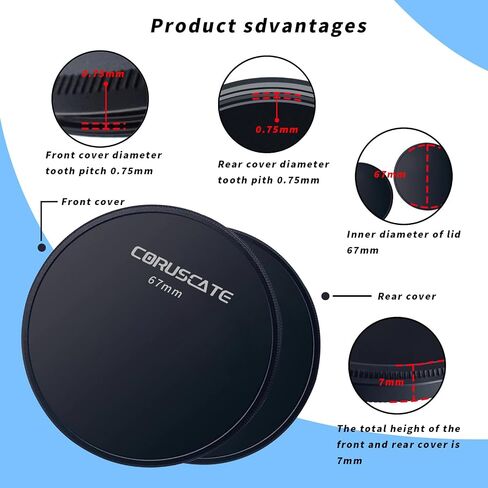 40.5mm Metal Filter Cap,Metal Lens Cap,Compatible with All Any 40.5mm with Camera Thread Lens and 40.5mm ND,CPL,UV Filter Accessory.(Metal Front Cover+Metal Rear Cover)+Lens Cleaning Cloth in Saudi Arabia