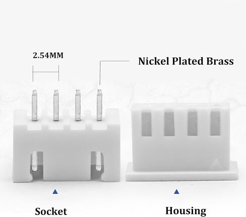طقم موصل 180 قطعة JST XH 2.54 مم، موصل 2/3/4/5/6/7Pin، قابس ذكر وموصل مقبس أنثى مع 90 قطعة 28AWG كابل مجعد مسبقًا ممتاز in Kuwait