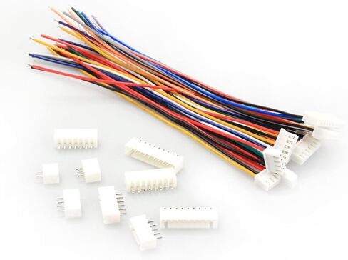 طقم موصل 180 قطعة JST XH 2.54 مم، موصل 2/3/4/5/6/7Pin، قابس ذكر وموصل مقبس أنثى مع 90 قطعة 28AWG كابل مجعد مسبقًا ممتاز in Kuwait