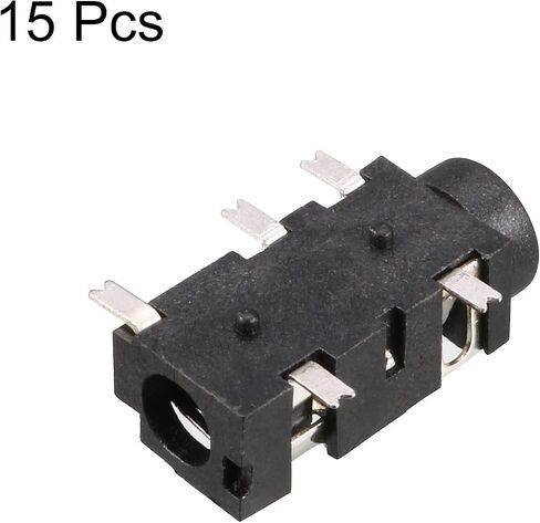 Uxcell 3.5 ملم الصوت وصلة مرفاع PCB جبل أنثى المقبس 5 دبوس PJ-327A 10 قطع in Saudi Arabia