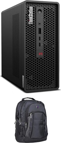 كمبيوتر مكتبي صغير الحجم Lenovo ThinkStation P3 Ultra Small Form Factor Workstation (Intel i9-13900 vPro 24-Core، T400، 16GB DDR5 4000MHz RAM، Win 11 Pro) مع حقيبة ظهر ممتازة in Saudi Arabia