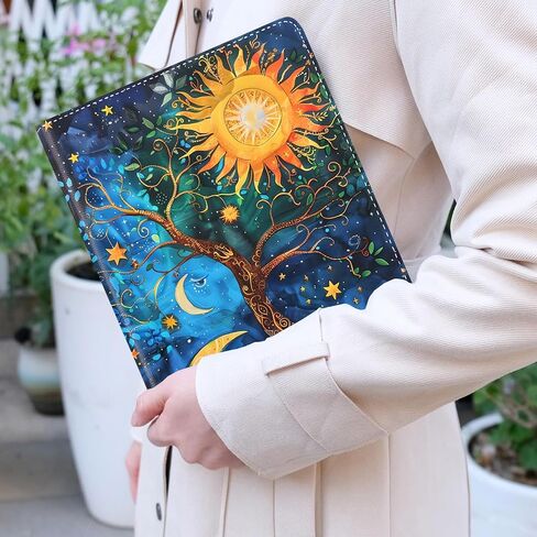 Case for iPad 10th Generation 2022 10.9 Inch, Multi-Angle PU Leather Holder Cover with Automatic Sleep/Wake Function for iPad 10th Gen 10.9 inch 2022, Sun Moon Stars in Saudi Arabia