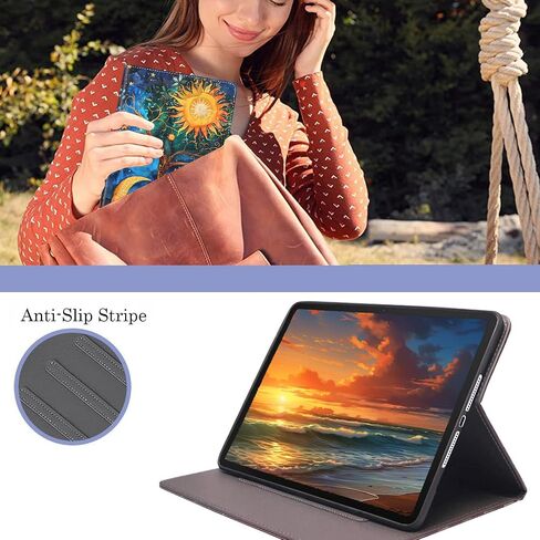 Case for iPad 10th Generation 2022 10.9 Inch, Multi-Angle PU Leather Holder Cover with Automatic Sleep/Wake Function for iPad 10th Gen 10.9 inch 2022, Sun Moon Stars in Saudi Arabia