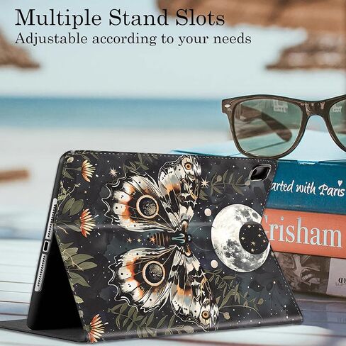 Case for iPad 10th Generation 2022 10.9 Inch, Multi-Angle PU Leather Holder Cover with Automatic Sleep/Wake Function for iPad 10th Gen 10.9 inch 2022, Sun Moon Stars in Saudi Arabia