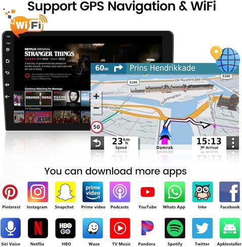 ستيريو سيارة 2+32 جيجابايت أندرويد 13 لسيارة تويوتا كامري ستيريو 2012-2014 مع Carplay Android Auto، Hikity 10.1 بوصة تعمل باللمس راديو السيارة مع نظام ملاحة GPS بلوتوث FM RDS كاميرا احتياطية in Saudi Arabia
