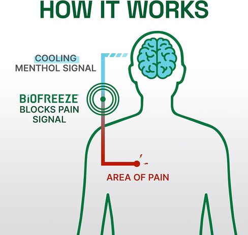 Biofreeze Professional Menthol Roll-On Pain-Relieving Gel 3 FL OZ, Cololess Topical Pain Reliever For Muscles And Joints From Arthritis, Backache, Strains, Bruises, & Sprains (Package May Vary) in Saudi Arabia