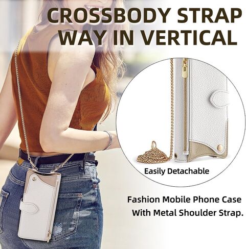 Asuwish Phone Case for Samsung Galaxy S23 FE 5G Wallet Cover with Tempered Glass Screen Protector and Mirror PU Leather Flip Cover Card Holder Slot Stand Crossbody Strap Cell S 23 EF S23FE 23S Black in Saudi Arabia