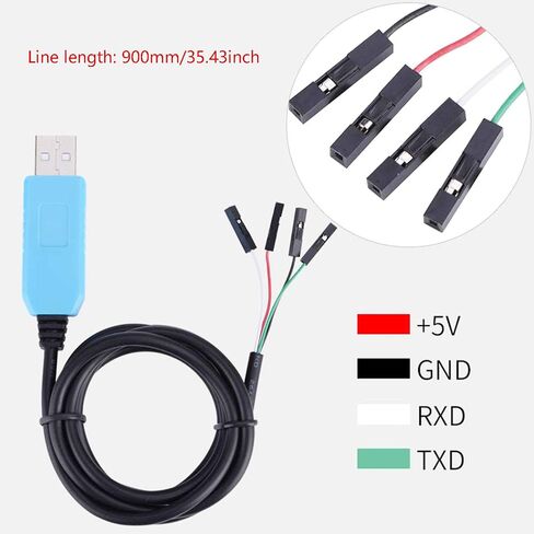 DGZZI PL2303TA كابل وحدة التحكم التصحيح 1 قطعة PL2303TA USB إلى TTL كابل تسلسلي تصحيح الأخطاء كابل وحدة التحكم لـ Raspberry Pi in Saudi Arabia