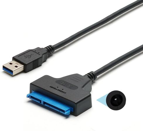Generic كابل محول SATA إلى USB 3.0 لنقل بيانات القرص الصلب HDD/SSD مقاس 2.5/3.5 بوصة، محول القرص الصلب الخارجي يدعم محول القرص الصلب الخارجي UASP USB in Kuwait