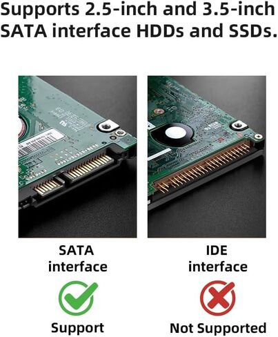Generic كابل محول SATA إلى USB 3.0 لنقل بيانات القرص الصلب HDD/SSD مقاس 2.5/3.5 بوصة، محول القرص الصلب الخارجي يدعم محول القرص الصلب الخارجي UASP USB in Kuwait