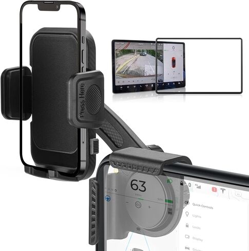 Universal Car Phone Holder for Tesla - Adjustable Mount for Model 3/Y/Cybertruck, Fits All Phones in Kuwait