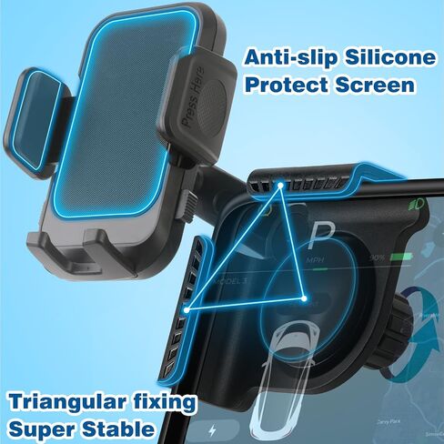 Universal Car Phone Holder for Tesla - Adjustable Mount for Model 3/Y/Cybertruck, Fits All Phones in Kuwait