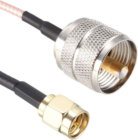 Uxcell SMA ذكر إلى UHF PL-259 ذكر RG316 RF كابل محوري محوري 0.15M/0.5Ft in Saudi Arabia