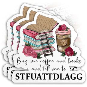 (3Pcs) Buy Me Books and Tell Me to Stfuattdlagg Sticker Daddys Good Girl Sticker 2" Die-Cut Waterproof Vinyl Sticker for Kindle Books Laptop Water Bottle Case Decal Stuff Birthday Smut Gift 2 Inches
