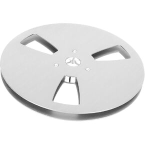 1/4 x 7 Empty Take Up Reel to Reel Tape Hub, 3 Holes Nab Open Reel Audio Aluminum Alloy 7 inch Empty Tape Reel, Tape Reel Empty Disc Opening Machine Parts (Silver)