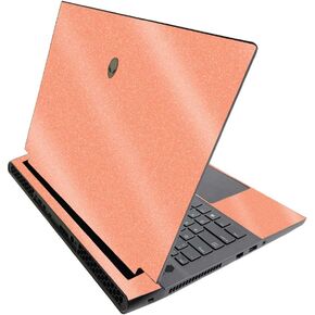 MightySkins Glossy Glitter Skin for Alienware M17 R3 (2020) & M17 R4 (2021) - Solid Peach | Durable High-Gloss Glitter Finish | Easy to Apply and Change Style | Made in The USA