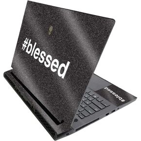 MightySkins Glossy Glitter Skin for Alienware M17 R3 (2020) & M17 R4 (2021) - Blessed | Durable High-Gloss Glitter Finish | Easy to Apply and Change Style | Made in The USA