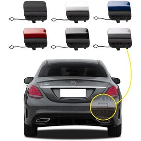 Car Rear Bumper Tow Hook Cover Compatible with Sports Mercedes Benz C-Class W205 C300 C400 C43AMG 2015 2016 2017 2018 Trailer Cover Cap 2058850256 2058850824 2058851224 Small Lid Towing Eye Cap