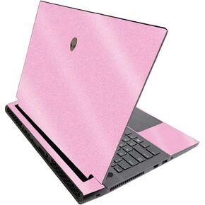 MightySkins Glossy Glitter Skin for Alienware M17 R3 (2020) & M17 R4 (2021) - Solid Pink | Durable High-Gloss Glitter Finish | Easy to Apply and Change Style | Made in The USA