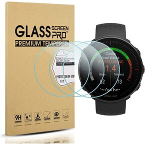 Suoman 3-Pack for Polar Vantage M/Polar Vantage V Screen Protector Tempered Glass [2.5D 9H Hardness] [Anti-Scratch] [No-Bubble]