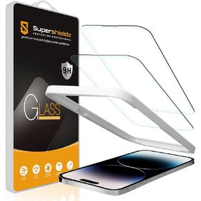 Supershieldz (2 Pack) Designed for iPhone 14 Pro (6.1 inch) Tempered Glass Screen Protector with (Easy Installation Tray) Anti Scratch, Bubble Free