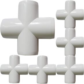 18Pack 3-Way Elbow PVC Fittings, 3/4Inch PVC Fittings, 3 Way PVC Elbow Side Outlet Tees, 90 Degree Elbow Corner Fittings for Building PVC Furniture Greenhouse Shed Pipe Fittings Tent Connection