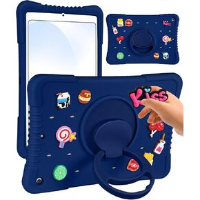 for iPad Air 5th/4th Generation Case 10.9 - Cute Girls Kawaii Fun Funny with Rotating Handle Girly Women Soft Silicone for Air 5/4 Gen Covers
