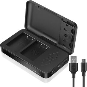 JYJZPB NP-W126 NP-W126S Battery Charger Case with 2 SD Card Slots and USB Output Fit for Fujifilm X-T3 X-T2 X-T1 X-A5 X-A10 X-A7 X-A5 X-A3 X-A2 X-A1 X-T20 X-T10 X-T30 X-T100 X-T200 Camera Batteries